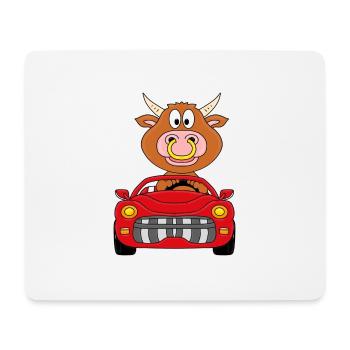 BULLE - RIND - STIER - KUH - AUTO - TIER - Mousepad (Querformat) - Weiß - Vorne