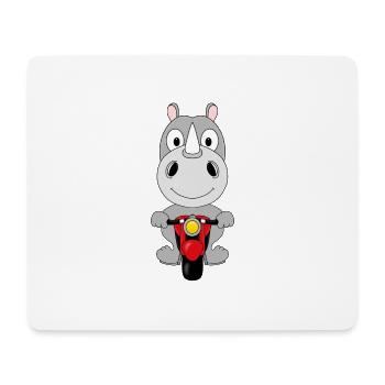 NASHORN - MOTORRAD - BIKER - TIER - TIERISCH - Mousepad (Querformat) - Weiß - Vorne