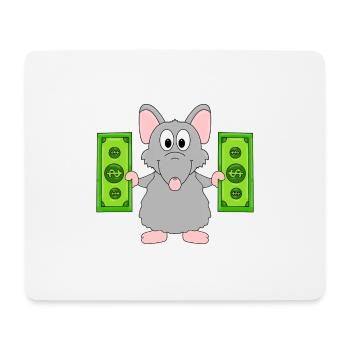 RATTE - GELD - TIER - TIERISCH - Mousepad (Querformat) - Weiß - Vorne