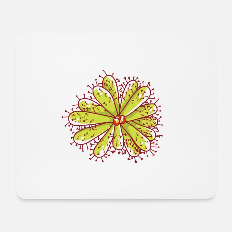 Sonnentau - Fleischfressende Pflanze - Karnivore - Mousepad (Querformat) - Weiß