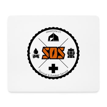 SOS logo orange no background - Mouse Pad (horizontal) - white - Front