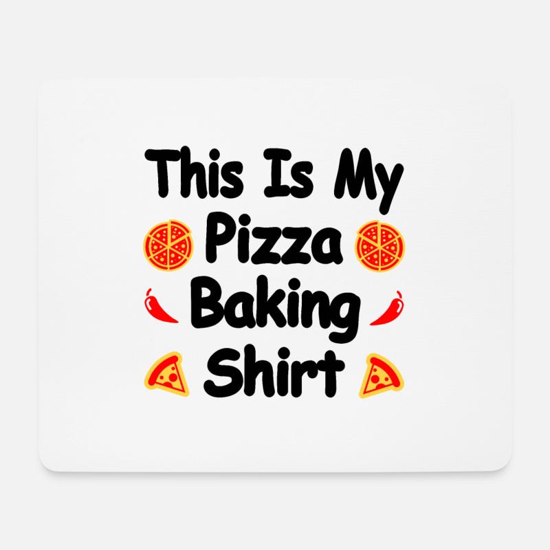 Pizza - Mousepad (Querformat) - Weiß