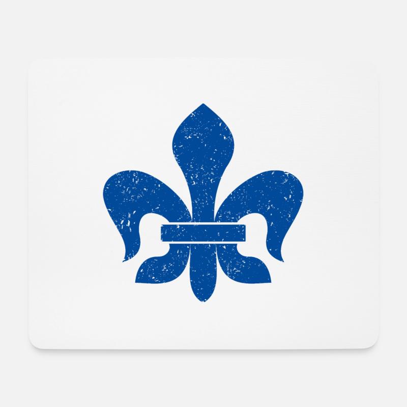 Fleur-De-Lis / Lilie - Mousepad (Querformat) - Weiß