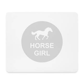 Citation de fille de cheval disant - Tapis de souris (format paysage) - blanc - Devant