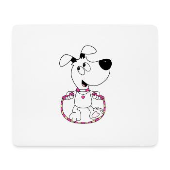 HUND - SPRINGSEIL - TIER - TIERISCH - Mousepad (Querformat) - Weiß - Vorne