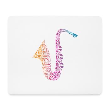 Jazz Saxophones - Mouse Pad (horizontal) - white - Front