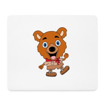 BÄR - TEDDY - TEDDYBÄR - WANDERN - BERGE - TIER - Mousepad (Querformat) - Weiß - Vorne
