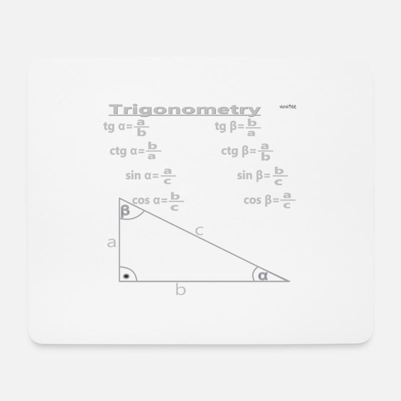 Trigonometry - Mouse Pad (horizontal) - white