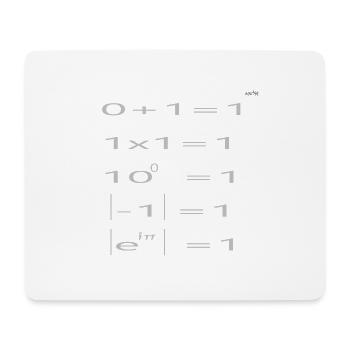 The number 1 - Mouse Pad (horizontal) - white - Front