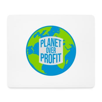 Planète sur le devis de profit - Tapis de souris (format paysage) - blanc - Devant