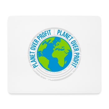 planet over profit Zitat - Mousepad (Querformat) - Weiß - Vorne