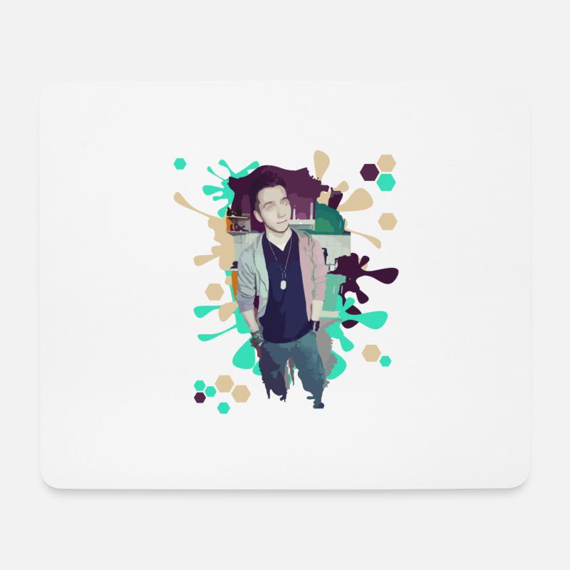 Splash-Man Modern Design - Mousepad (Querformat) - Weiß
