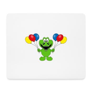 KROKODIL - LUFTBALLONS - TIER - KIND - BABY - Mousepad (Querformat) - Weiß - Vorne