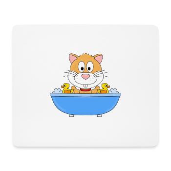 HAMSTER - BADEWANNE - BADEN - TIER - TIERISCH - Mousepad (Querformat) - Weiß - Vorne