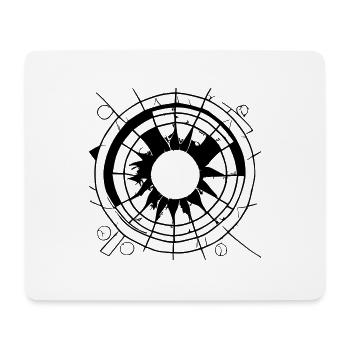 Sun Moon Mosaic Astrology Symbol Vector 4 - Mouse Pad (horizontal) - white - Front