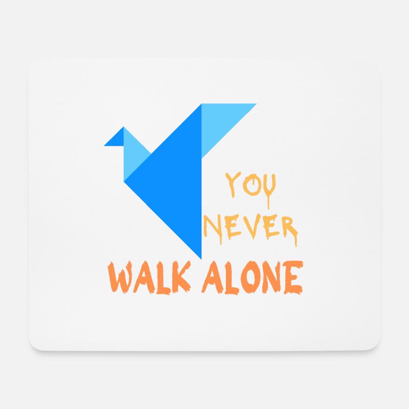You never walk alone - Origami - Mouse Pad (horizontal) - white