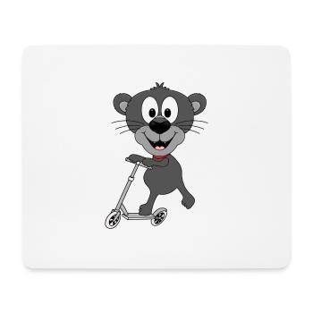 PANTHER - ROLLER - TIER - KIND - BABY - Mousepad (Querformat) - Weiß - Vorne