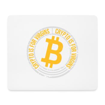 crypto is for virgins - Mouse Pad (horizontal) - white - Front