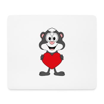 STINKTIER - LIEBE - LOVE - HERZ - TIER - Mousepad (Querformat) - Weiß - Vorne