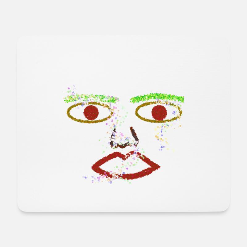 Kunstblumen und Frauen - Mousepad (Querformat) - Weiß