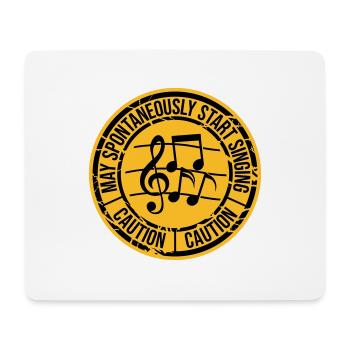 may spontaneously start singing - Mousepad (Querformat) - Weiß - Vorne