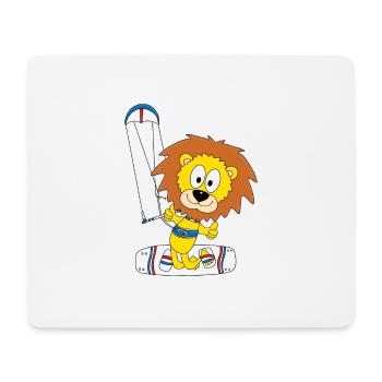 LÖWE - KITER - KITESURFEN - KITE - KITESURFER - Mousepad (Querformat) - Weiß - Vorne