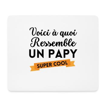 Voici à quoi un papy super cool-cadeau grand-père - Tapis de souris (format paysage) - blanc - Devant