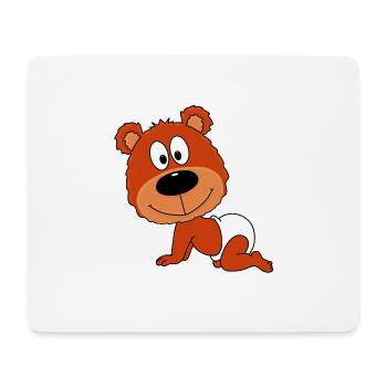 TEDDY - BÄR - TEDDYBÄR - BABY - TIERISCH - Mousepad (Querformat) - Weiß - Vorne