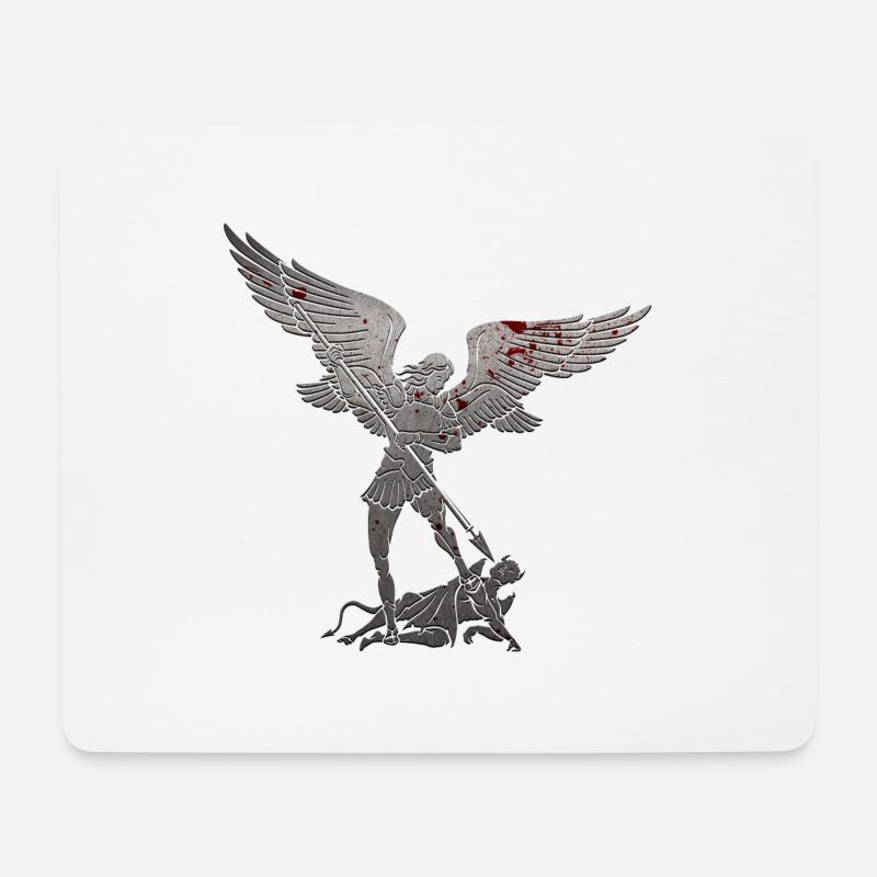 Michael Erzengel Heiliger Christlicher Engel Heiliger Heiliger Snkt - Mousepad (Querformat) - Weiß
