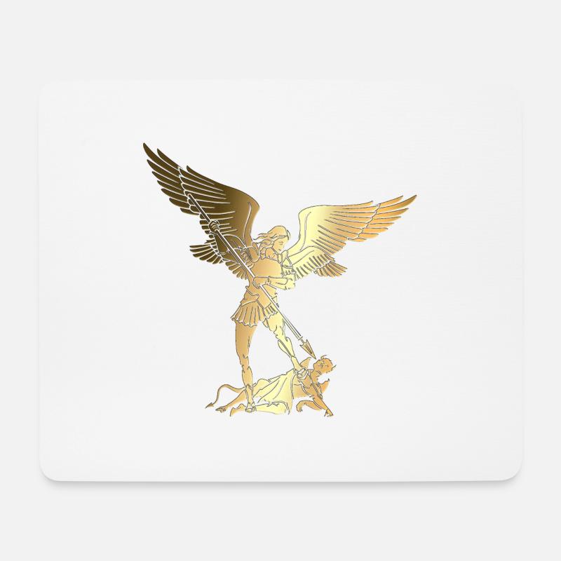 Michael Erzengel Heiliger Christlicher Engel Heiliger Heiliger Snkt - Mousepad (Querformat) - Weiß