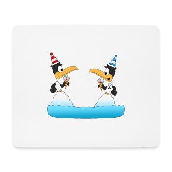 PINGUINE - EIS - TIERE - WINTER - LIEBE - LOVE - Mousepad (Querformat) - Weiß - Vorne