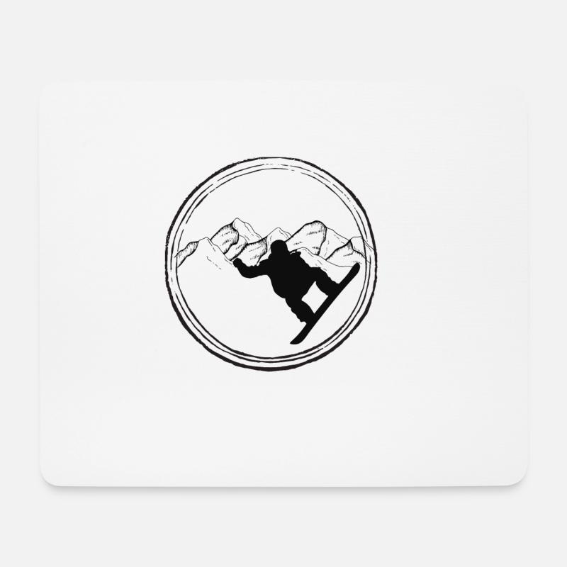 Snowboarder - Mousepad (Querformat) - Weiß