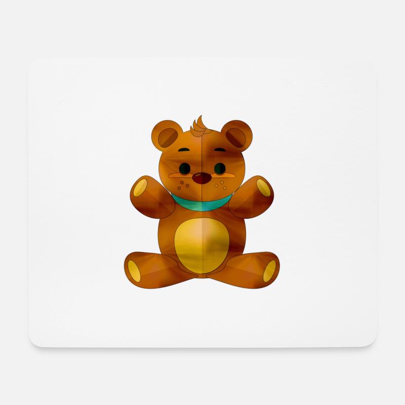 Nounours - Tapis de souris (format paysage) - blanc