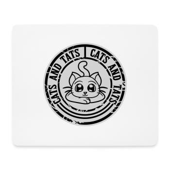 cats and tats Zitat - Mousepad (Querformat) - Weiß - Vorne