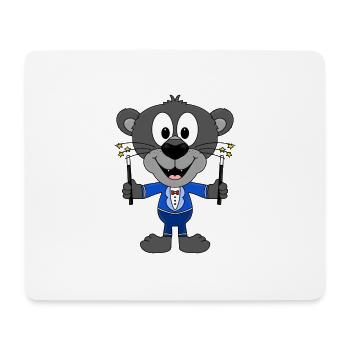 PANTHER - ZAUBERER - MAGIER - MAGIE - TIER - Mousepad (Querformat) - Weiß - Vorne