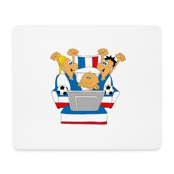 FRANKREICH - FUßBALL - WELTMEISTERSCHAFT - FANS - Mousepad (Querformat) - Weiß - Vorne