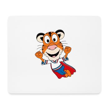 TIGER - SUPERHELD - TIER - TIERISCH - BABY - KIND - Mousepad (Querformat) - Weiß - Vorne