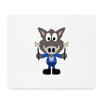 WILDSCHWEIN - ZAUBERER - TIER - KIND - BABY - Mousepad (Querformat) - Weiß - Vorne