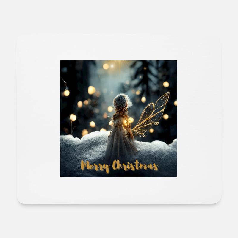 Weihnachtsengel - magische Weihnachtsnacht - Mousepad (Querformat) - Weiß