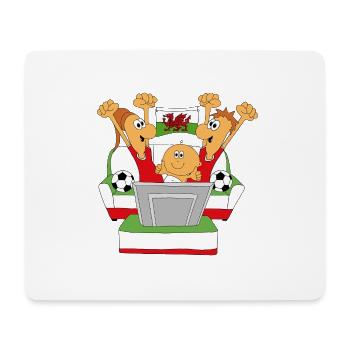 WALES - WM - WELTMEISTERSCHAFT - FUßBALL - Mousepad (Querformat) - Weiß - Vorne