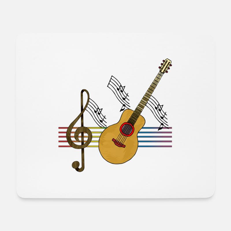 Gitarre - Mousepad (Querformat) - Weiß