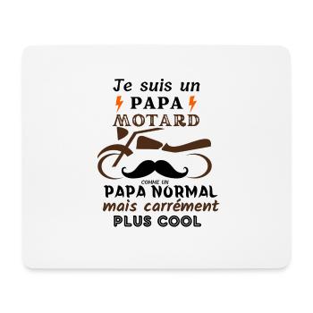 Papa motard - cadeau père moto - Tapis de souris (format paysage) - blanc - Devant