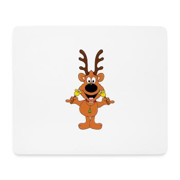 RENTIER - REH - WEIHNACHTEN - GLÖCKCHEN - GLOCKEN - Mousepad (Querformat) - Weiß - Vorne