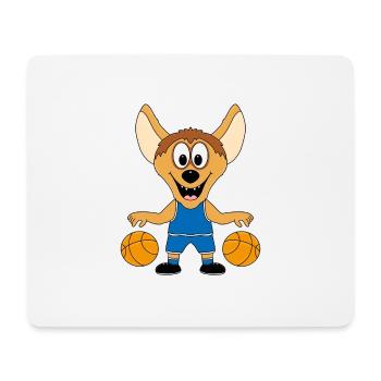 HYÄNE - BASKETBALL - SPORT - TIER - TIERISCH - Mousepad (Querformat) - Weiß - Vorne