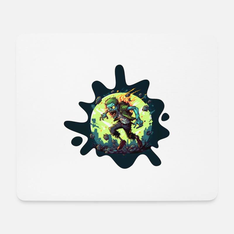 Nuklearer Zombie - Mousepad (Querformat) - Weiß