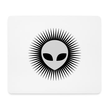 Radiate Alien Head Gray - Mouse Pad (horizontal) - white - Front