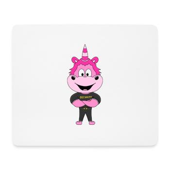 EINHORN - SECURITY - BODYGUARD - TÜRSTEHER - Mousepad (Querformat) - Weiß - Vorne