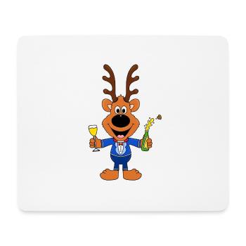 REH - PROST NEUJAHR - TIER - SILVESTER - TIERISCH - Mousepad (Querformat) - Weiß - Vorne