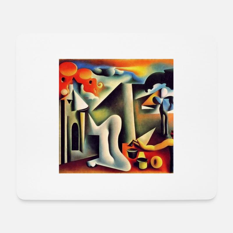 Abstrakte Kunst - Mousepad (Querformat) - Weiß