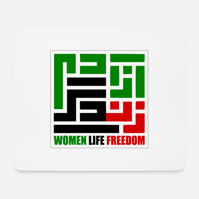 Women life freedom - Mousepad (Querformat) - Weiß